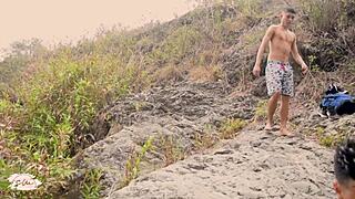 Man, I banged a stranger by the river after teasing my boyfriend - Savannah Watson outdoors!