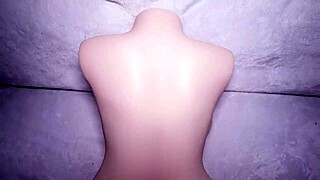 Massive Cock Pounds Belly Bulge Slut with Huge Tits