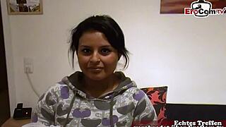 So, this Deutsche virgin got talked into sex at first casting!