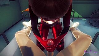 evangelion asuka - is this femboy ready to handle all that cum in anime game?
