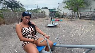 Man, I can’t believe we did sex in a public park… old guy with two busty chicks, big asses everywhere!