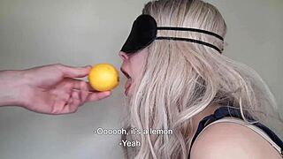 Blindfolded Wife Tricked into Sucking and Swallowing in Taste Game