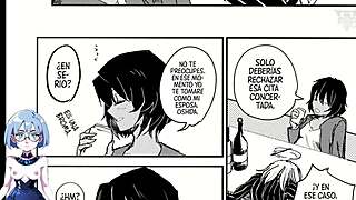 The midnight visitor arrives in the anime hentai game