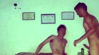 Twinks fucking hard in intense gay action.