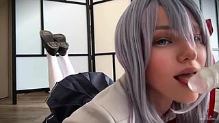 Alya teases with a dildo while flirting hard - Bella Hentaigirl