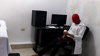 A kinky doctor’s session after examining a beautiful patient turns into a solo pleasure experience