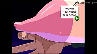 Cartoon anime character in hentai adventure.