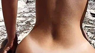 Hot teen hooks up for quick sex on a public beach in thrilling POV action. The waves crash as they get wild outdoors.