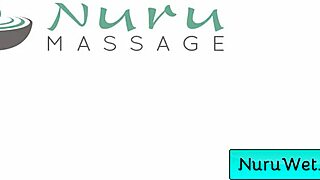 Wow, busty masseuse gives wet nuru sex massage!