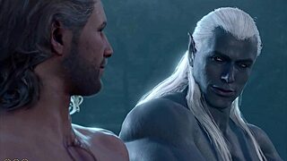 in baldurs gate 3, gale romances a naked gay scene