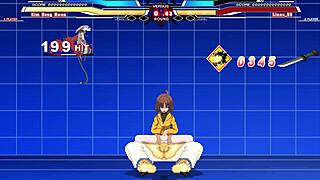 Dongwan slams Rinne in wild hentai cumshot action!