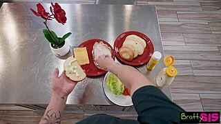 Bratty stepsis chloe temple tells stepbro, 'stop staring!' 😏