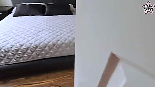 My curvy step mom in lingerie allowed me to finish on her big tits. What a thrill!