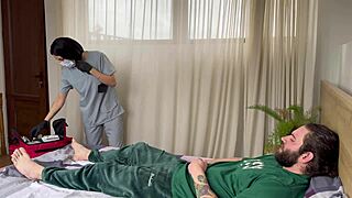 i helped a football player with an oily handjob and tight anal after injury