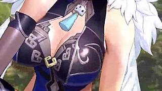 Yelan from Genshin Impact in Hentai Action