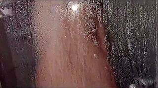 OMG! Caught my stepsister with stepmom’s see-thru dildo in the shower 😳