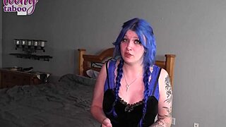 Beautiful woman gets pumzzy with an older man