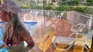 Big natural tits bouncing while being fucked by an alternative blonde