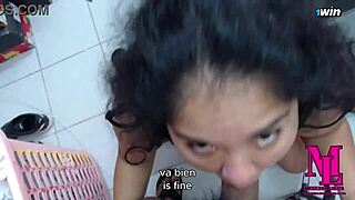 Latina Licks Father-In-Law's Hairy Beaver And Gets Cum On Tits