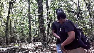 Southern couple explores deep throat and ass play outdoors