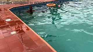 after pool fun, i fucked a curvy bbw for oiled cumshot.