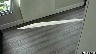 Busty Romanian coworker almost caught on phone