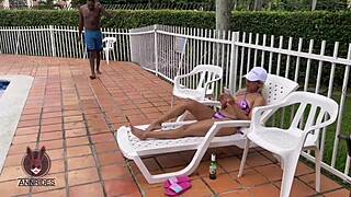 Big natural tits bouncing while being fucked by an alternative blonde