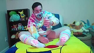 Needy Chubby Femboy Stretches with Bad Dragon Dildos