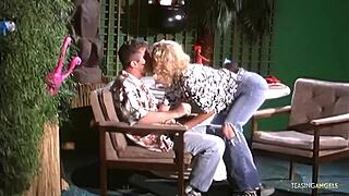 Blonde with Big Tits Gets Hairy Pussy Pounded Hard