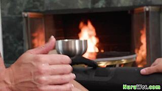 Busty mature blondie Alexis Malone fucked hard! Victor Ray nails her during nuru massage.