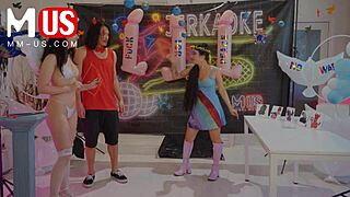 jerkaoke where whitney wright and leo vice fuck each other and play games