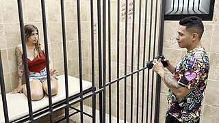 wet colombian blonde reclusa moans during roleplay sex with reportero internacional, feeling so sexy.