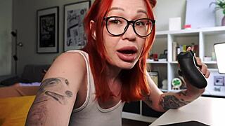 Did my redhead stepsister prank me with pussy licking?