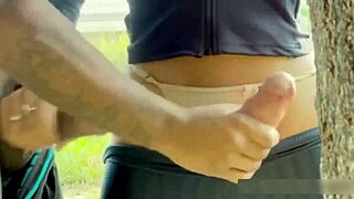 shemale with a huge rod bangs a guy hard in a wild session of raw action.