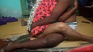 Indian aunty shares a steamy moment with step boyfriend.