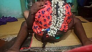 Indian aunty shares a steamy moment with step boyfriend.