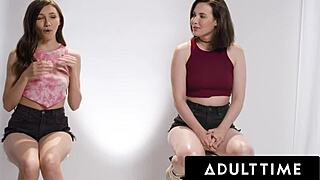 Wow! Petite Maya Woulfe Rubs Pussies with Casey Calvert for Cum!