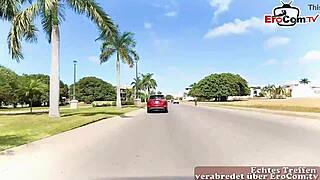 german tourist gets a blowjob from mexican slut on vacation