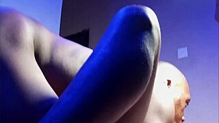 My girlfriend surprised me with her best friend for Christmas, and Olamay licked my wet shaved pussy.