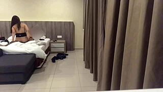 Yo, set up hidden cam to catch this cheating Tinder slut riding