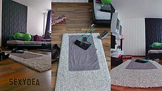 watch me stretch naked in triple cam yoga view