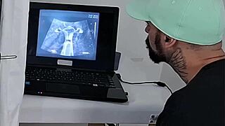 Hey, I took my wife for an ultrasound, but the gynecologist screws her instead!