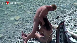 Beach Voyeur Slut Wife Gives Blowjob and Gets Fucked Publicly