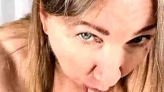 hey, why’s my stepmom strippin’ for me? wanna see her blow and take cum on huge boobs?