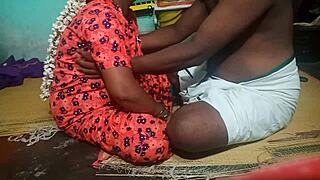 Indian aunty shares a steamy moment with step boyfriend.