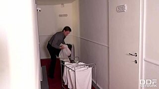 Busty maid jasmine jae takes two cocks