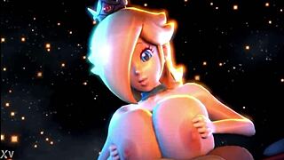Rosalina And Peach Engage In Titfuck Action
