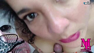 Latina Licks Father-In-Law's Hairy Beaver And Gets Cum On Tits