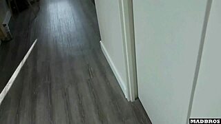 Busty Romanian coworker almost caught on phone