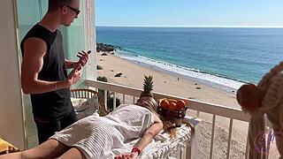 slave licks madame's pussy